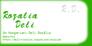 rozalia deli business card